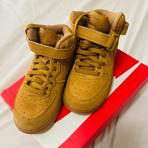 Nike Tan Suede Hi Top Air Force Ones